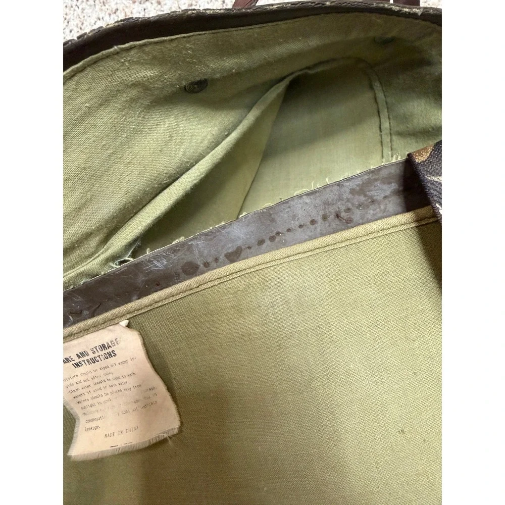 Northwest Territory Vintage Waders‎ Mens Green Rubber Camo Suspenders